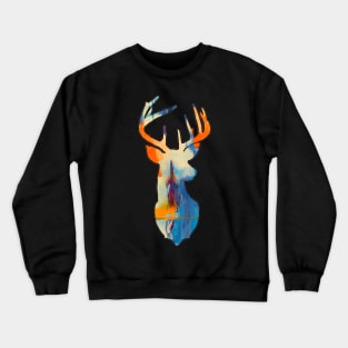 Abstract stag bust - deer Crewneck Sweatshirt